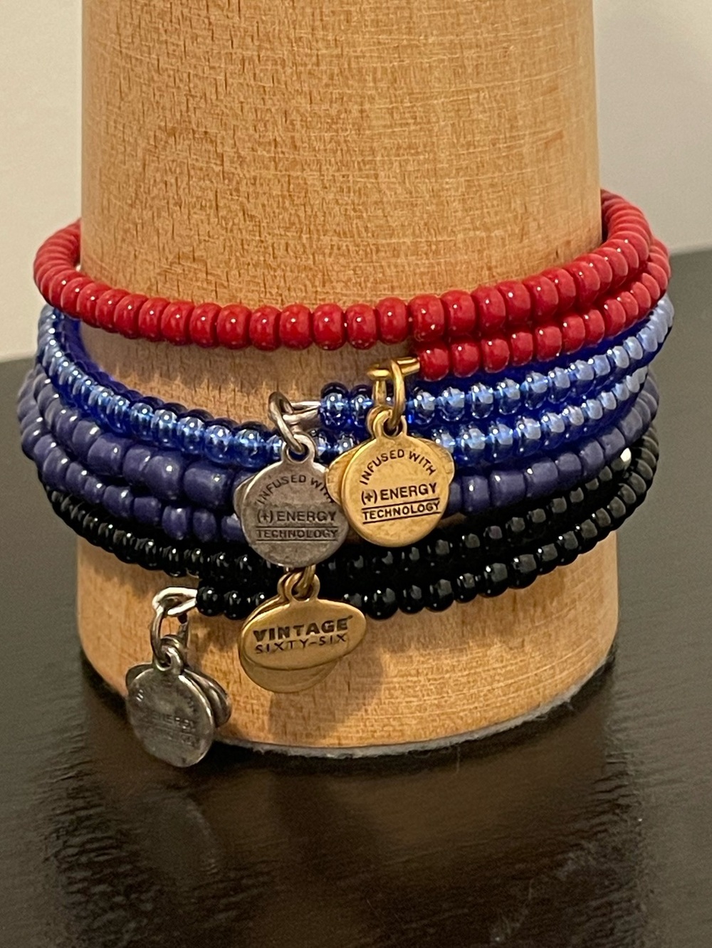 Alex and Ani set of 4 wire wrap bracelets